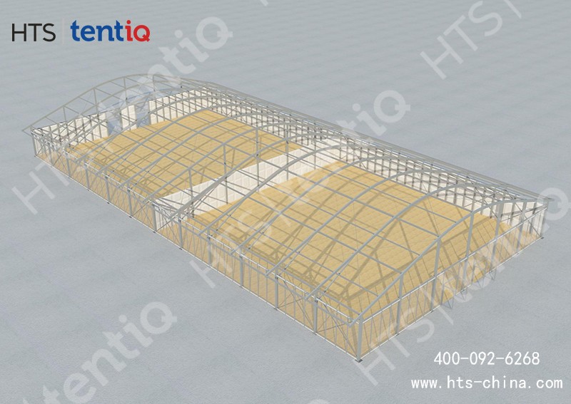 這座篷房空間容納近3000人，抗風(fēng)達(dá)12級(jí)可輕松承接各種活動(dòng)